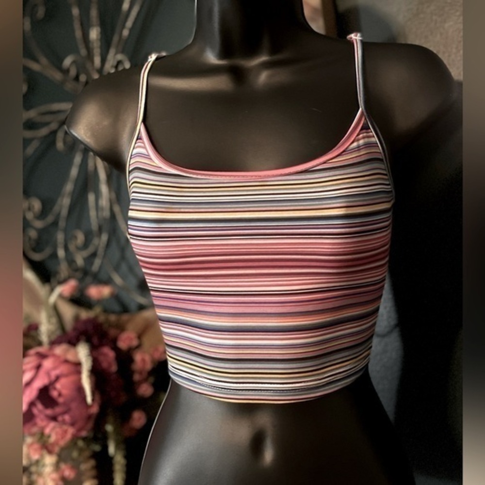 NWT SHEIN striped crop top tank, Size L